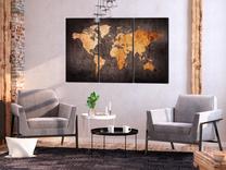 Reprodukcija Artgeist Chestnut World Map HK7168-DK, 90 cm x 60 cm
