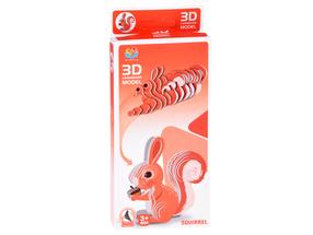 3D dėlionė Squirrel ZA5720, 7 cm x 4 cm, 35 vnt., ruda sp.