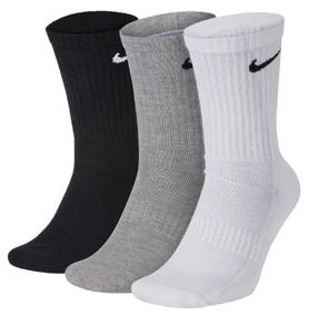 Sportinės kojinės Nike Everyday Cushioned SX7664-964, balta sp./juoda sp./pilka sp., 42-46, 3 vnt.