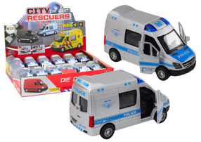 Žaislinė policijos mašina Lean Toys City Rescuers, 1:32, mėlyna sp./pilka sp.