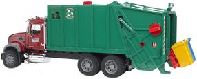  Žaislinė šiukšliavežė Bruder Mack Granite Garbage Truck 02812, 1:16, žalia sp.