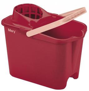Grīdas mazgāšanas spainis Mery Cleaning, 14 l, sarkana krās.