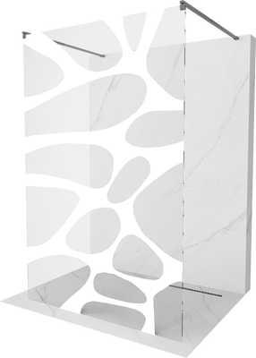 Dušo sienelė Mexen Kioto Walk-in, 130 cm x 200 cm, brushed gun gray sp./grūdintas