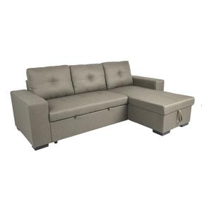 Kampinė sofa - lova Home4you Carita 28662, smėlio sp., 240 x 90 cm x 94 cm