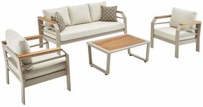 Lauko baldų komplektas Kalune Design Assento, rusvai gelsva sp., 5 vietų