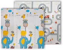 Žaidimų kilimėlis Milly Mally Play Happy Zoo, 177 cm x 197 cm, įvairių spalvų