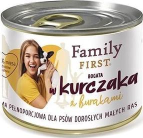 Влажный корм для собак Family First Chicken with Beets, курица/свинина, 0.200 кг