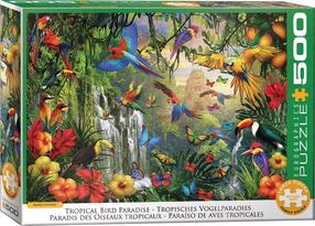 Dėlionė Eurographics Tropical Bird Paradise, 67 cm x 49 cm, 500 vnt., įvairių spalvų