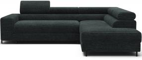 Kampinė sofa - lova Colesio, žalia sp., dešininė, 200 x 274 cm x 93 cm