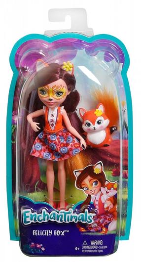 Кукла - сказочный персонаж Mattel Enchantimals Felicity Fox FXM71, 17 см, многоцветный