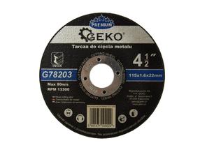 Pjovimo diskas Geko G78203, 115 mm x 1.6 mm x 22.23 mm
