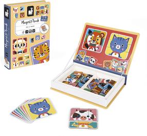 Магнитная игрушка Janod Magneti Book Mix & Match Animals, 26 см, многоцветный