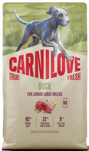 Kuiv koeratoit Carnilove True Fresh Junior Large, pardiliha, 4 kg