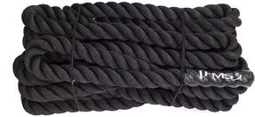 Spēka treniņu virve HMS RP02, 1500 cm, 20 kg, melna krās.