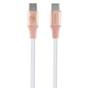 Laidas Guess Ebossed Logo USB Type-C Male (vyriška), USB Type C Male (vyriška), 1.5 m, rožinė sp.