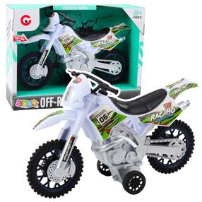 Mängumootorratas Lean Toys Off Road Autobike, valge v.