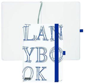 Записная книжка Lanybook L-Y-O, A6, синий цв./белый цв.