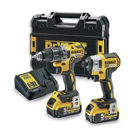 Akumulatora skrūvgriezējs - urbis ar bateriju Dewalt DCK268P2T-QW, 18 V