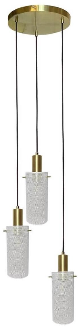 Šviestuvas kabinamas Light Prestige Tirana LP-945/3P WH, E27, 3, balta sp. / aukso sp.