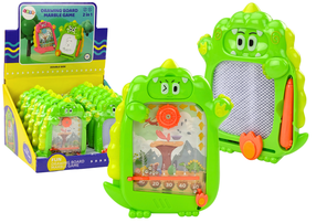 Joonistustahvel, dinosaurus Lean Toys 2in1, 18 cm, roheline v.