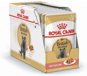 Kassi märgtoit Royal Canin British Shorthair Adult, kalaliha/kanaliha, 0.085 kg x 12 tk
