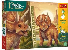 Puzle Trefl Triceratops, 41 cm x 27 cm, 100 gab.