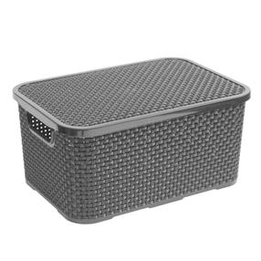 Krepšelis, daiktų saugojimo Branq Rattan, 10 l, antracito sp., 28.8 x 19.7 x 16.2 cm