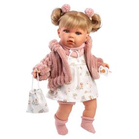 Lelle ar aksesuāriem Llorens Alexandra 42408, 42 cm, balta krās.