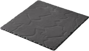 Taldrik magustoidu Revol Basalt, 20 cm x 20 cm x 0.7 cm, must v.