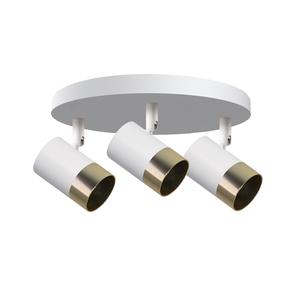 Šviestuvas lubų Candellux Lighting Tobi, GU10, 3 x 15 W, aukso sp./balta sp. / balta sp.