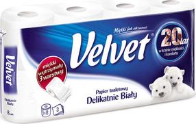 Tualetes papīrs Velvet Delicate, 3 sl, 8 gab.