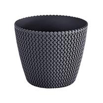 Gėlių vazonas Prosperplast Splofy DSP190, plastikinis, Ø 18.7 cm, juoda sp.