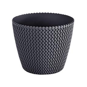 Puķu pods Prosperplast Splofy DSP190, plastmasa, Ø 18.7 cm, melna krās.