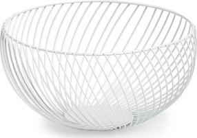 Augļu un dārzeņu grozs Zeller 13429600, metāls, 26.5 cm x 26.5 cm x 26.5 cm, balta krās.