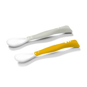 Stalo įrankiai BabyOno Be Active Flexy, 4 mėn., plastikas, balta sp./geltona sp./pilka sp.
