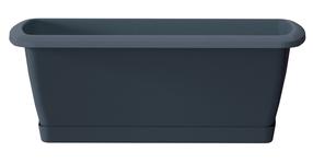 Gėlių lovelis Prosperplast Respana ISE400P, plastikinis, 40 cm x 18.4 cm, Ø 40 cm, antracito sp.