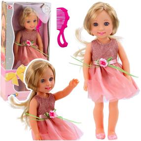 Lėlė su priedais Lean Toys Pretty Girl, 38 cm, rožinė sp.