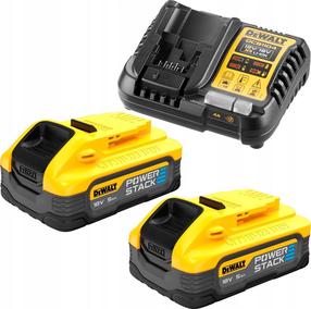 Akumuliatoriaus ir įkroviklio komplektas Dewalt DCB1104H2-QW, 18 V, li-ion, 5000 mAh