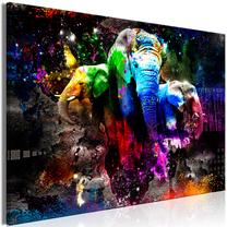 Reprodukcija Artgeist Colorful Elephants MDF02, 60 cm x 40 cm