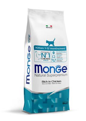 Kuiv kassitoit Monge Dry Cat Kitten M56243, kanaliha, 10 kg