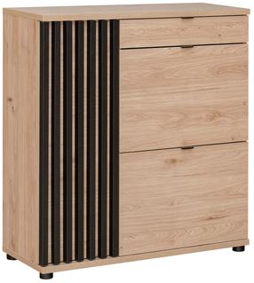 Batų spintelė ASM Pedro, ruda sp./juoda sp., 35 cm x 90 cm x 94 cm