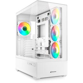 Datora korpuss Sharkoon AK6 RGB, balta krās.