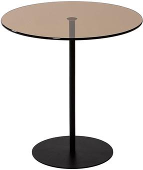 Kavos staliukas Kalune Design Chill-Out, juoda sp./bronzos sp., 50 cm x 50 cm x 50 cm