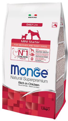 Sausas šunų maistas Monge Mini Starter, 1.5 kg