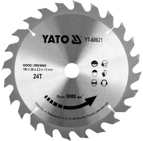Zāģripa Yato YT-60621, 185 mm x 20 mm