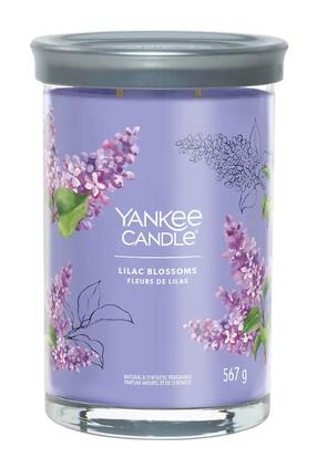 Žvakė, aromatinė Yankee Candle Signature Lilac Blossoms, 60 - 100 h, 567 g, Skaidri/Violetinė