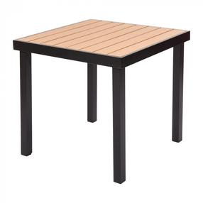 Stalas Mirpol Izzy, ruda sp./juoda sp., 79 cm x 79 cm x 74 cm