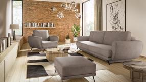 Комплект мебели Megis 3F & 1F & Pouf, комнатные, серый цв.