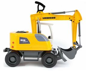  Игрушечный трактор Lena Worxx Liebherr Excavator 4611E, желтый цв.