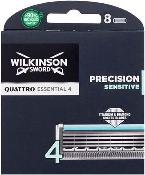 Бритвенные лезвия Wilkinson Sword Quattro Essential 4 Titanium Sensitive, 8 шт.